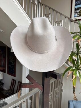 Mens cowboy hat size 7 1/4; 8X Bullhide by Montecarlo in Silverbelly